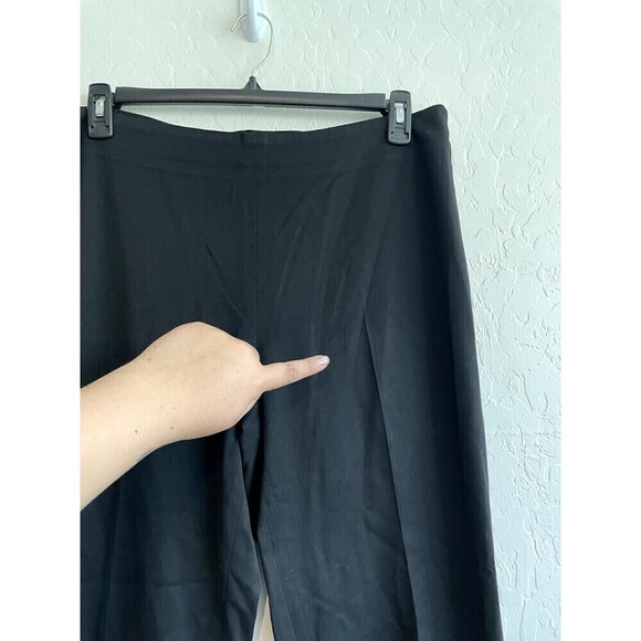 Talbots Classic Slim Pants Woman's Size 12 Black with Side Zip - Picture 6 of 16